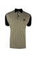 Trojan jacquard houndstooth panel polo TR/8871 in Schwarz