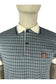 Trojan jacquard houndstooth panel polo TR/8871 in Ecru