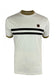Trojan Laid On Stripe Front Tee TR/8993 in Ecru
