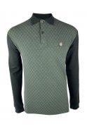 Trojan Ottoman Rib Panel Polo L/S TR/9026 in Schwarz