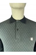 Trojan Ottoman Rib Panel Polo L/S TR/9026 in Schwarz