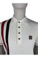 Trojan Racing Stripe Fine Gauge Polo TR/9063 in Ecru