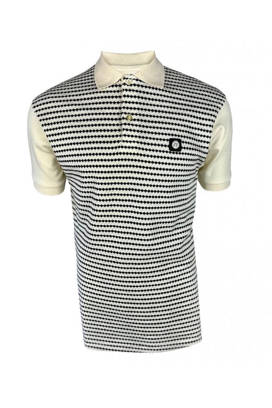 Trojan Textured Stripe Panel Polo TR/8975