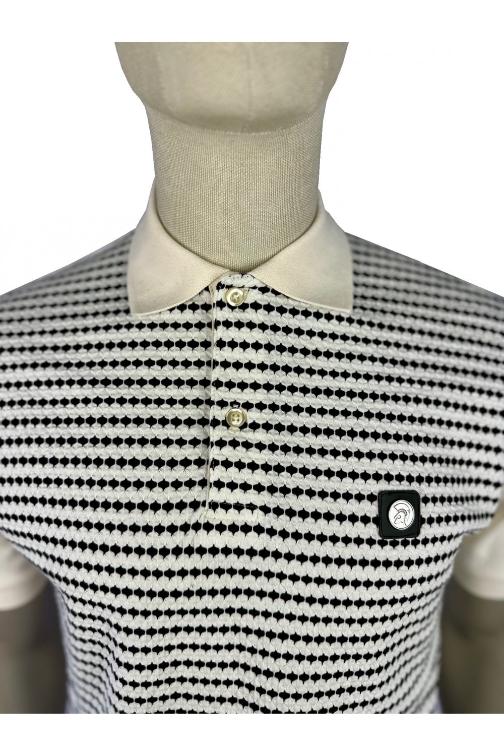Trojan Textured Stripe Panel Polo TR/8975