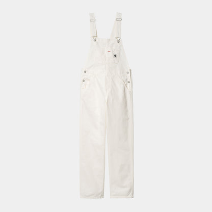 Carhartt WIP W' Bib Overall 100% Cotton white rinsed