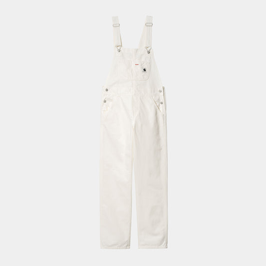 Carhartt WIP W' Bib Overall 100% Cotton white rinsed