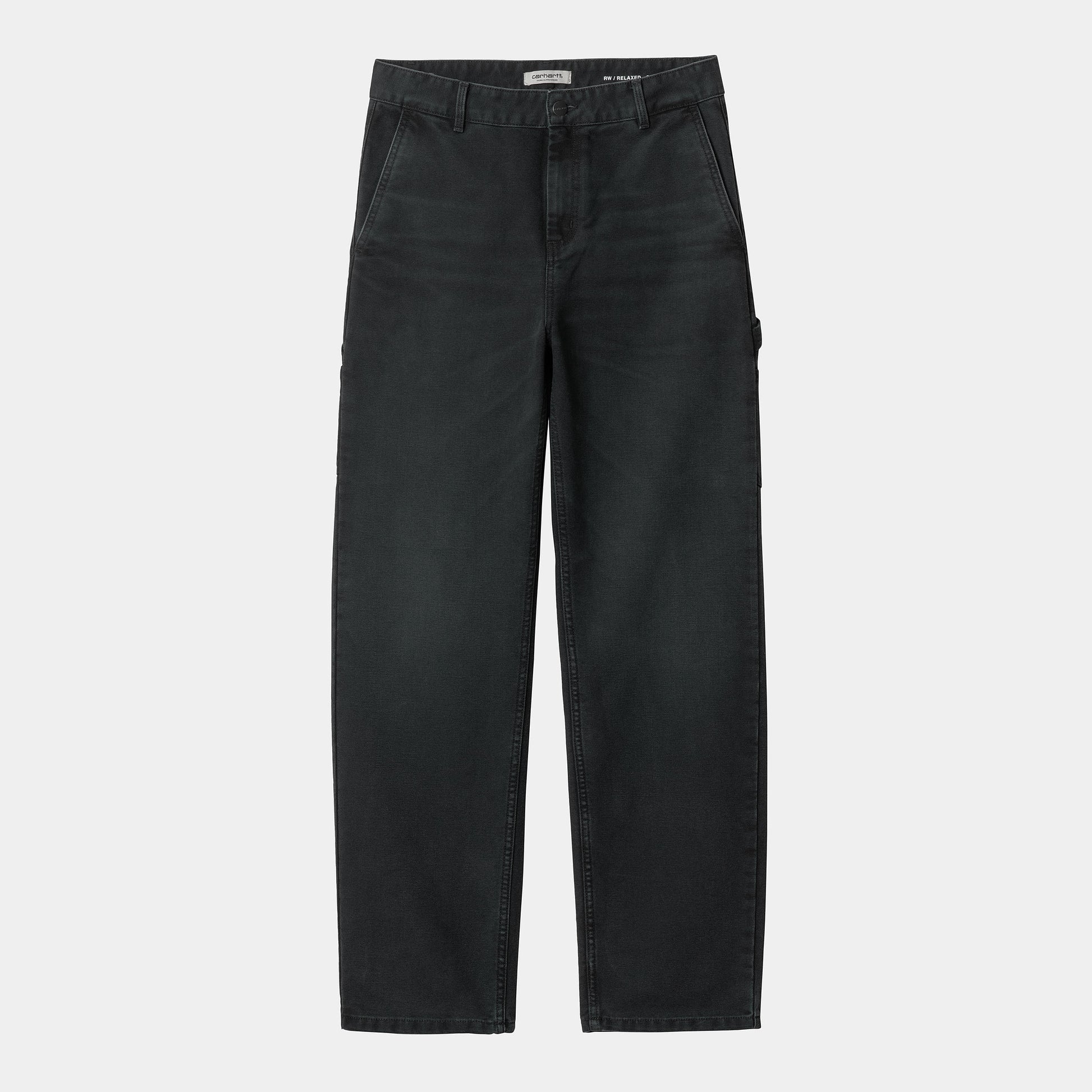 Carhartt WIP W' Pierce Pant Straight Pre Summer 2025 in Schwarz/stone canvas
