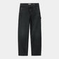 Carhartt WIP W' Pierce Pant Straight Pre Summer 2025 in Schwarz/stone canvas