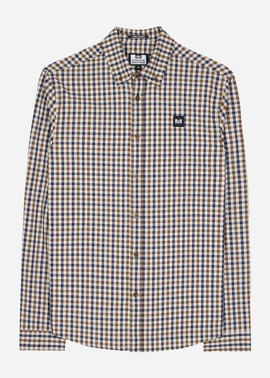Weekend Offender LISBON LS Shirt in MID HOUSE CHECK