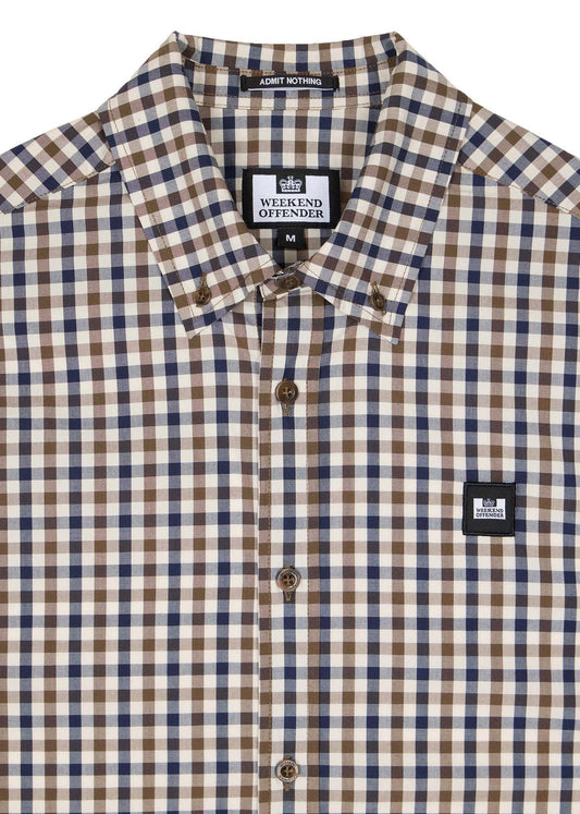 Weekend Offender LISBON LS Shirt in MID HOUSE CHECK