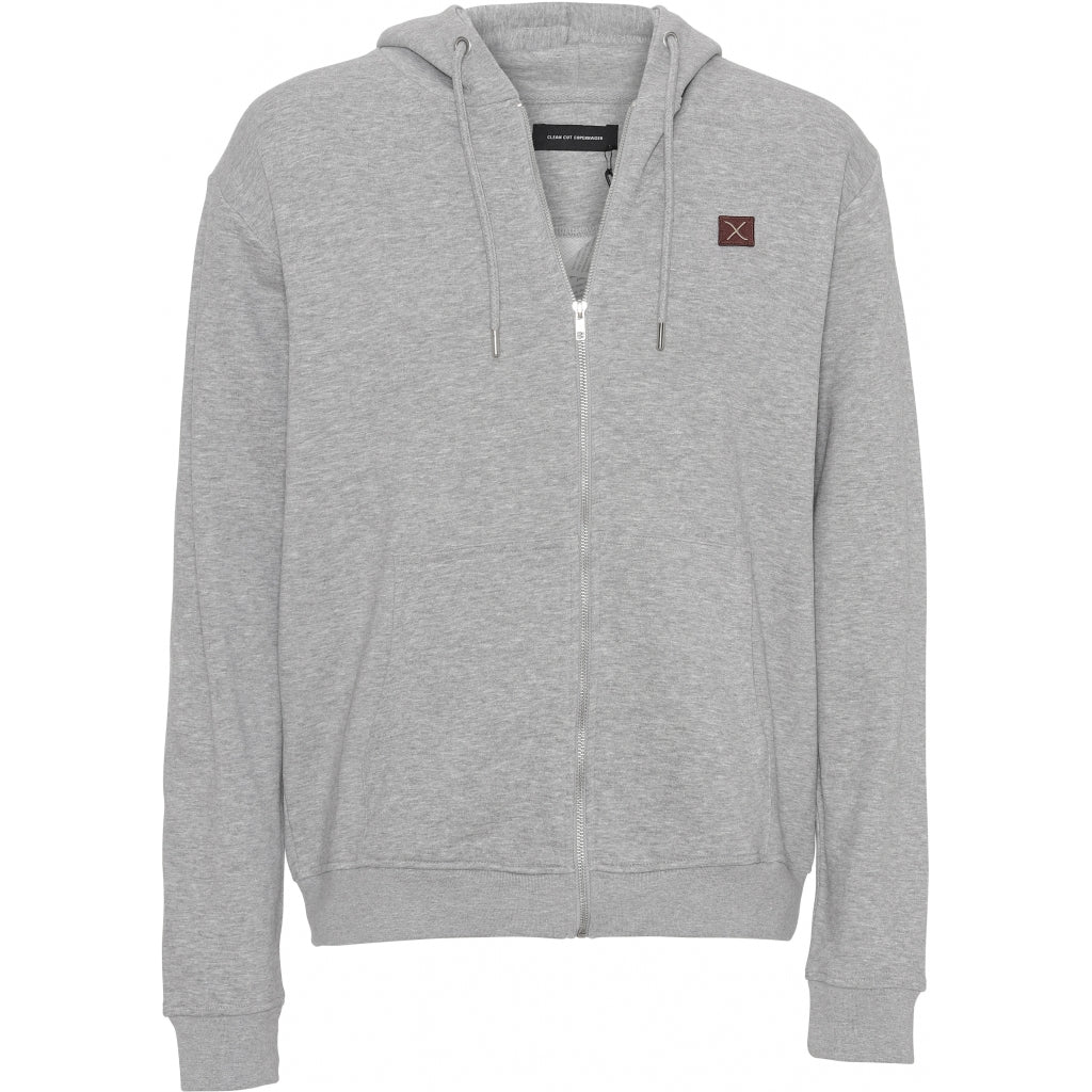Clean Cut Copenhagen - Basic Organic Zip Hood Grey Melange