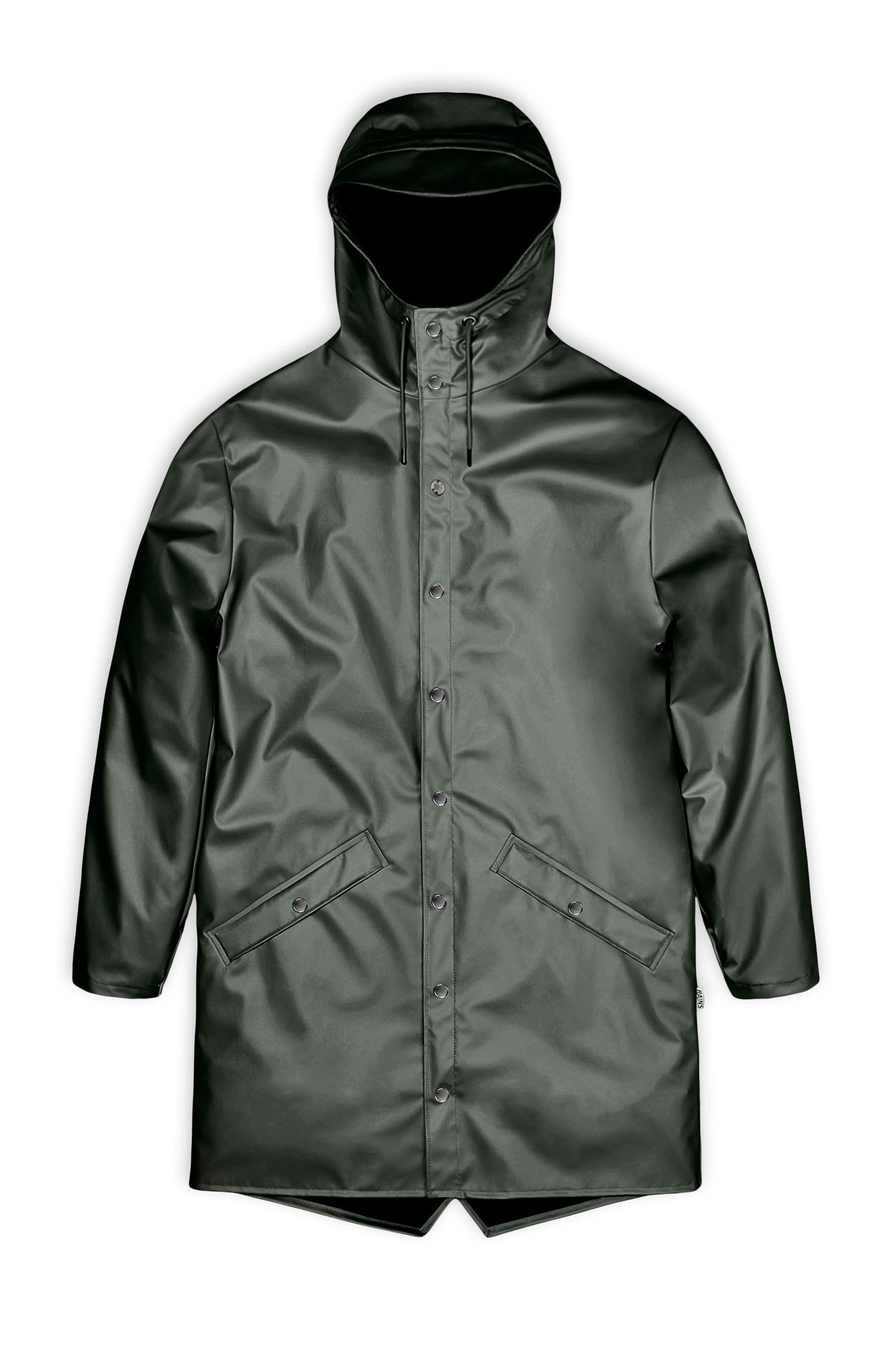 Rains-Long Jacket Regenjacke Unisex in 60 Silver Pine
