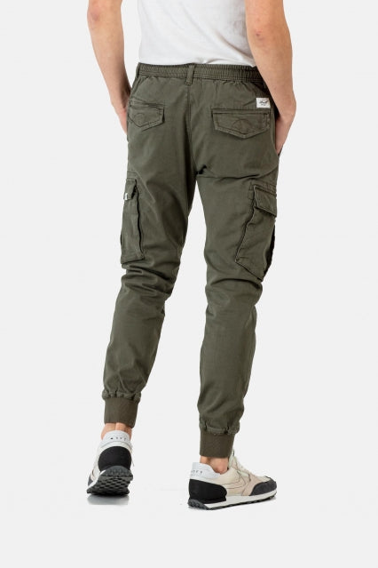Reell Reflex Rib Cargo Jogger Pant in Olive