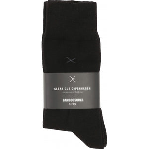 Clean Cut Copenhagen Bamboo Socks 5-Pack Black