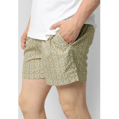 Clean Cut Copenhagen Swim Shorts in Yellow-Flower