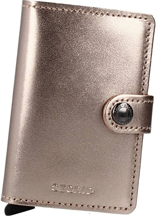 SECRID MINIWALLET METALLIC in Champagne-Brown