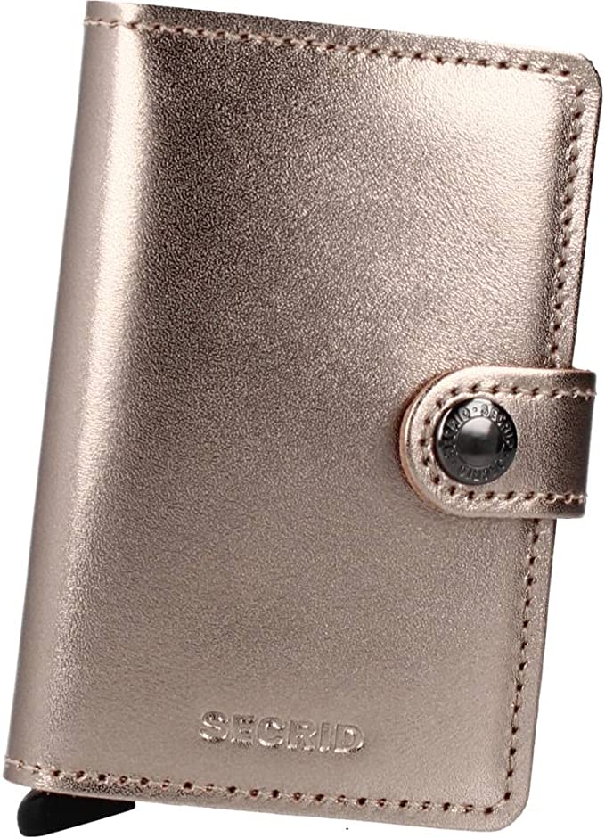 SECRID MINIWALLET METALLIC in Champagne-Brown