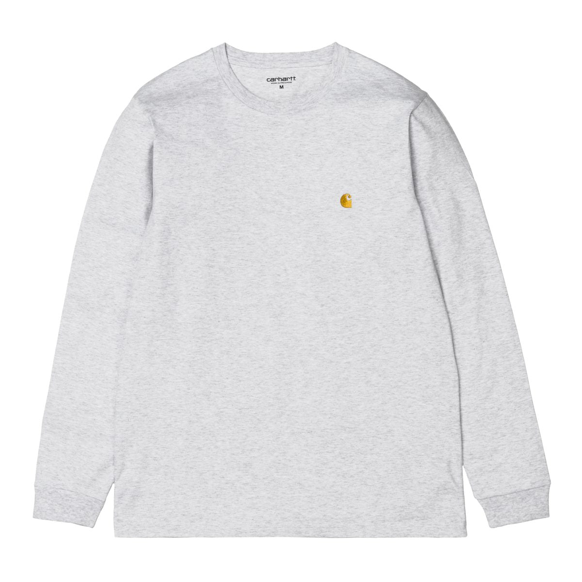Carhartt WIP L/S Chase T-Shirt in Ash Heather/Gold