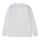 Carhartt WIP L/S Chase T-Shirt in Ash Heather/Gold