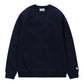 Carhartt WIP Chase Sweat in Dark Navy/Gold