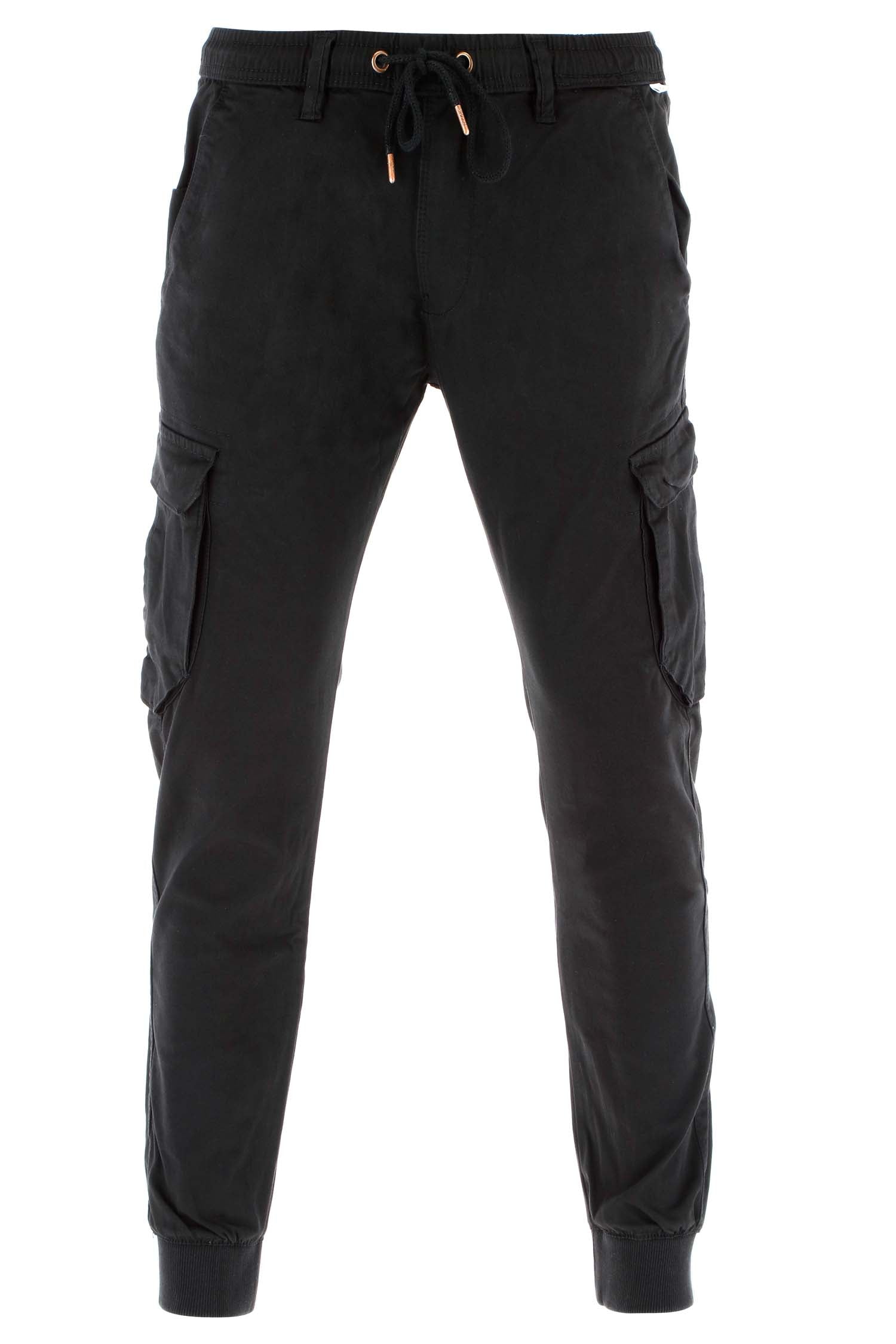Reell Reflex Rib Cargo Jogger Pant in Schwarz