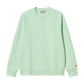 Carhartt WIP Chase Sweat in Pale Spearmint/Gold