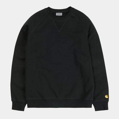 Carhartt WIP Chase Sweat in Schwarz/Gold