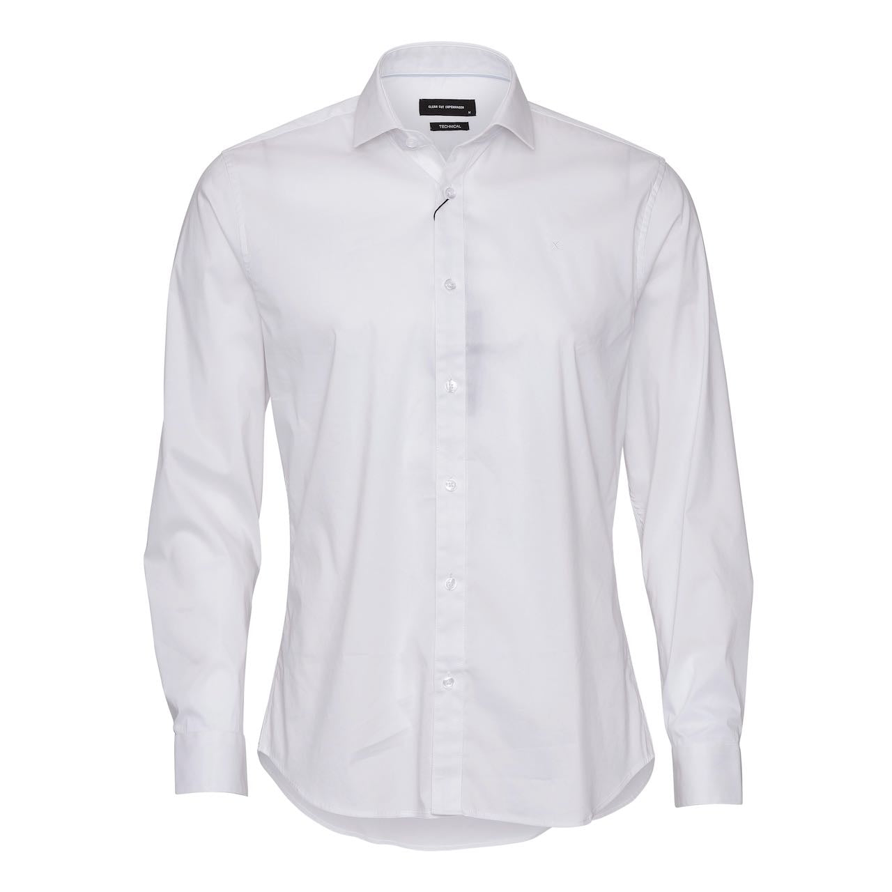 CLEAN CUT COPENHAGEN LONDONSTRETCHNANOSHIRT L/S in Weiß