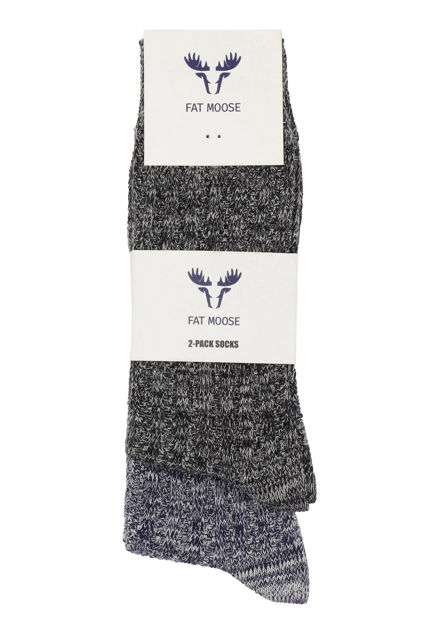 Fat Moose FM Socks 2 pack in Combo 1