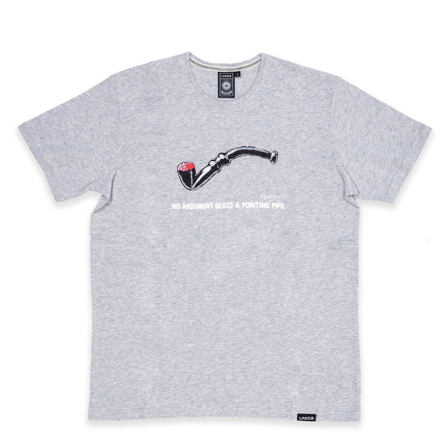 Lakor Lakridspipe Tee in Grey Melange