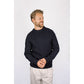 Peregrine Men Hudson Aran jumper in Dunkelblau