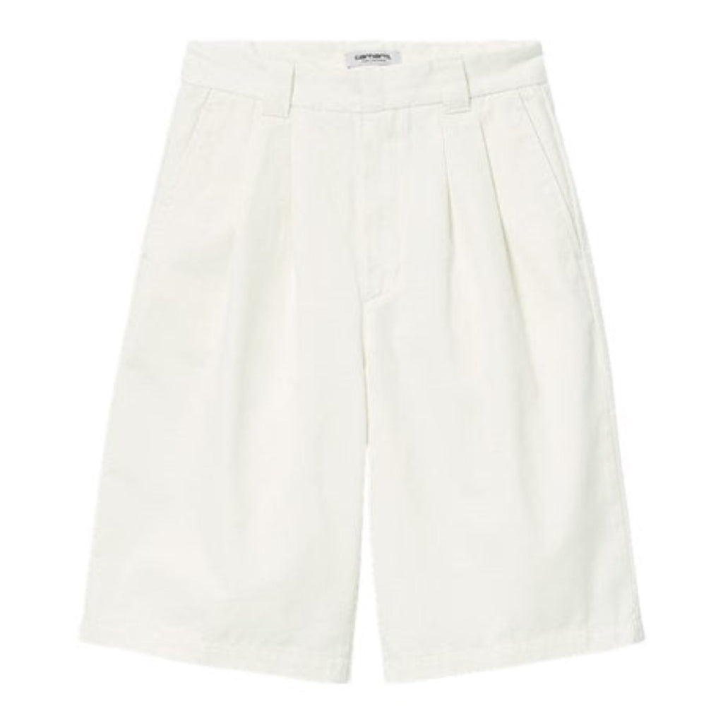 Die Womens Tristin Shorts von Carhartt WIP in Relaxed Fit in Farbe Weiß.