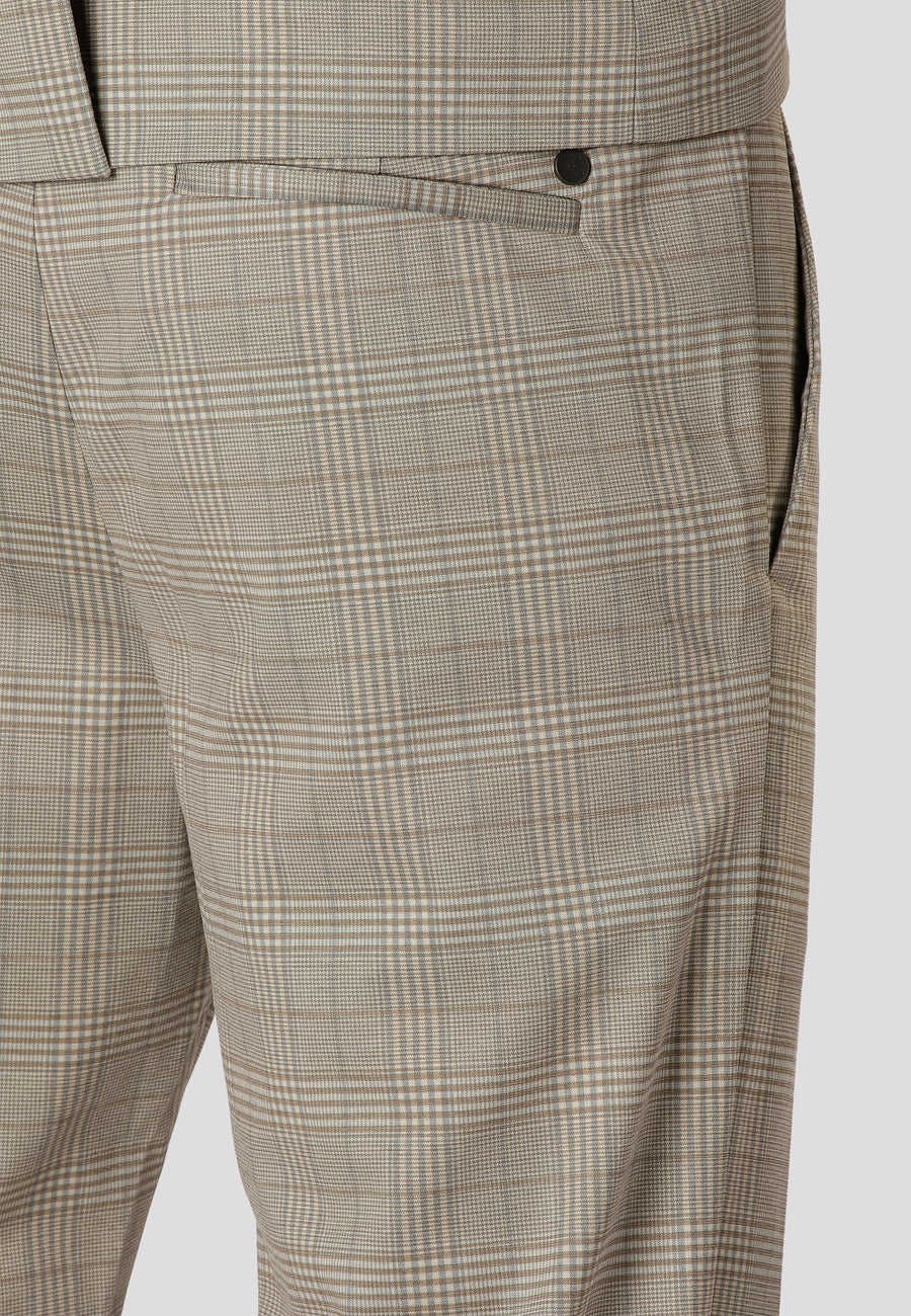 Ivan Pant in farbe Khaki kariert von Clean Cut Copenhagen in Moderenen Style.