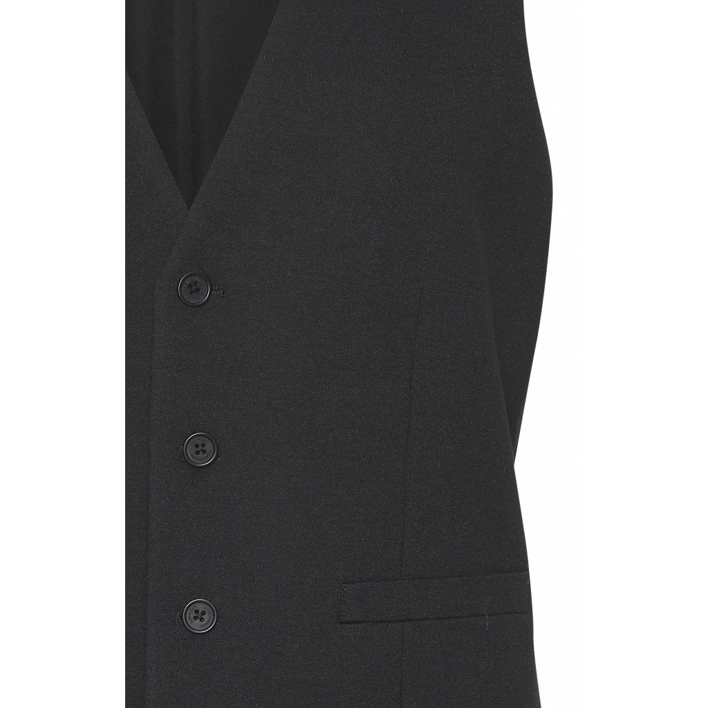 Clean Cut Copenhagen Milano Jersey Waistcoat Black