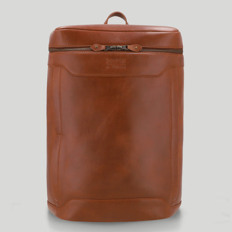 Buckle & Seam Leder Rucksack Siwa Dots in Cognac