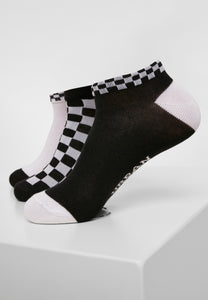 Urban Classics Sneaker Socks Checks 3-Pack black/white