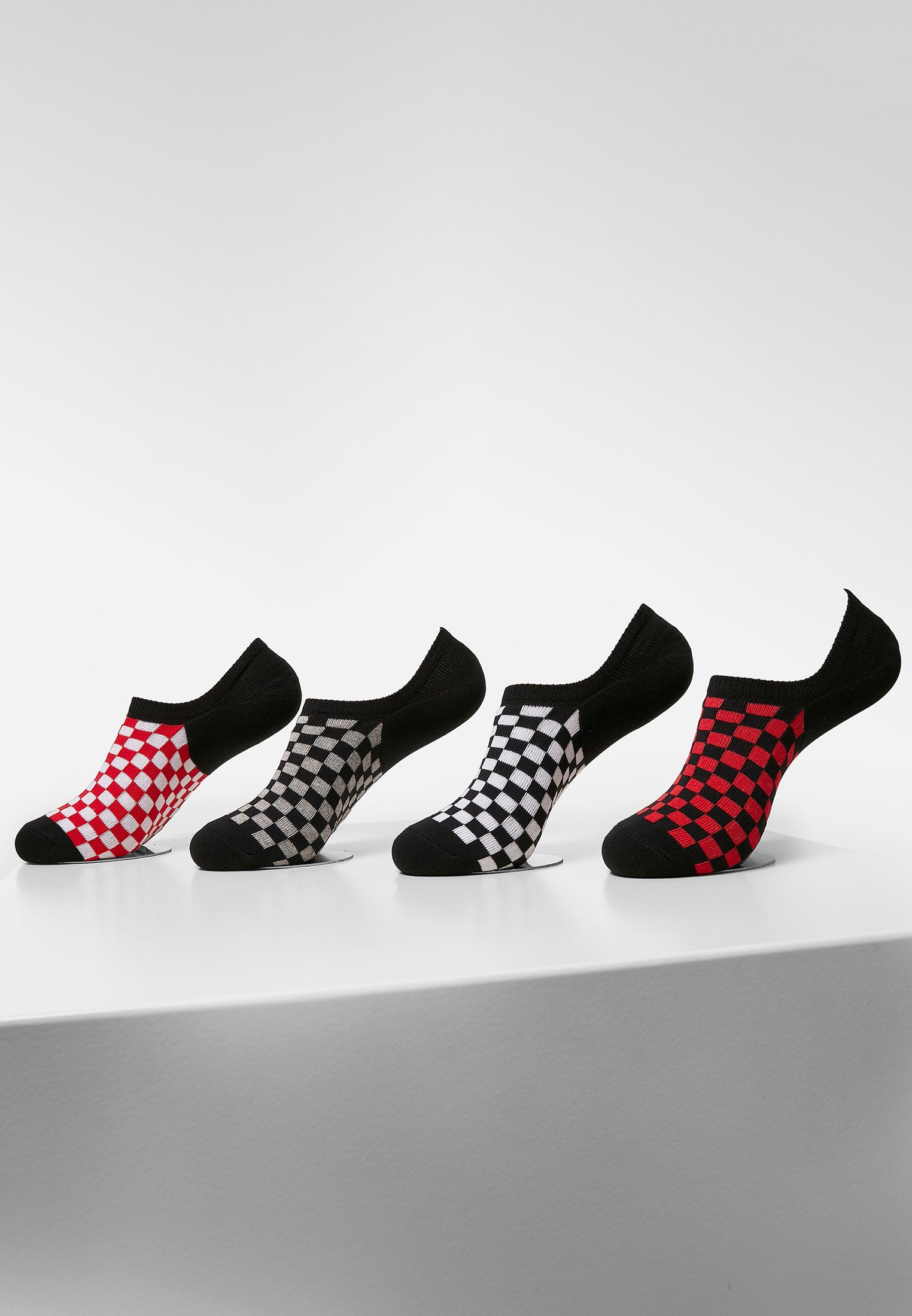 Urban Classics  Recycled Yarn Check Invisible Socks 4-Pack