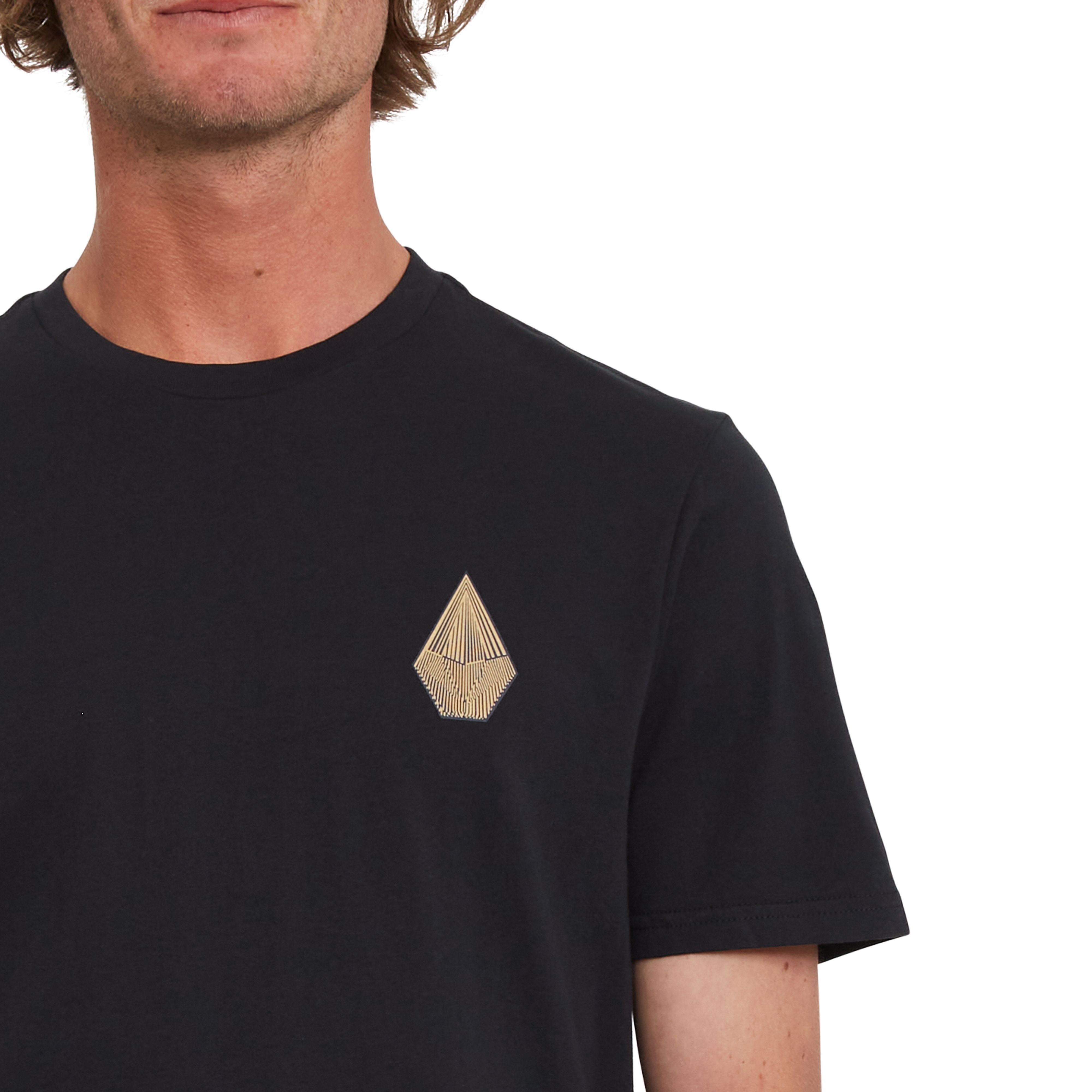 Volcom T-Shirt in Schwarz von Thomas Cooper Designt aus 100% Bio Baumwolle und Handsiebdruck auf Brust und Rücken.