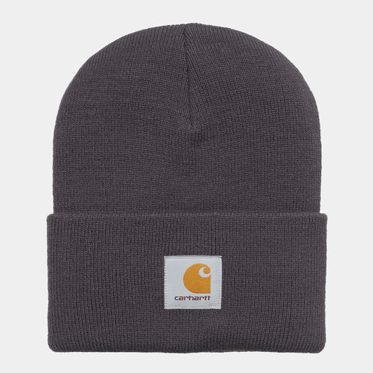 Carhartt Acrylic Watch Hat mit Carhartt Logo vorne drauf in Dunkelgrau.