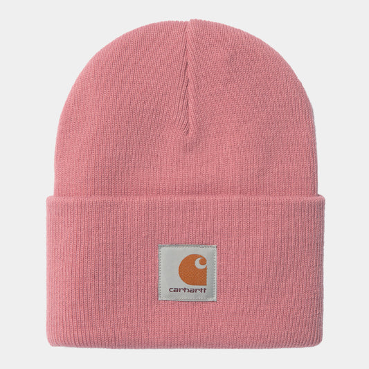 Carhartt Acrylic Watch Hat mit Carhartt Logo vorne drauf in Pink.