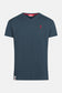 Derbe Hamburg Basic Kippes V-Neck Herren T-Shirt in Dunkelblau