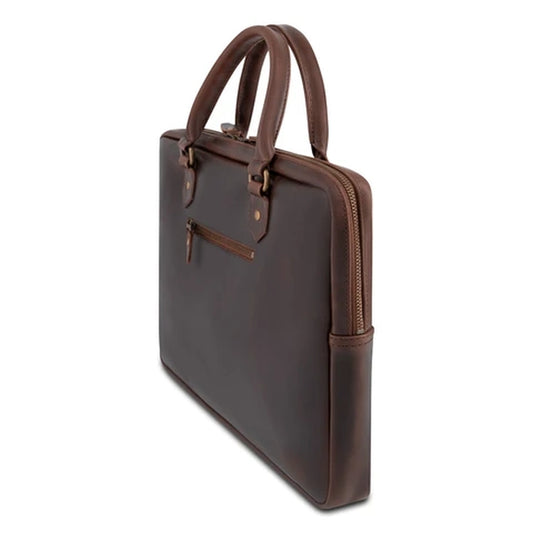 Buckle & Seam Laptoptasche Cali in Braun/Futter Dots