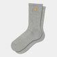 Carhartt WIP Chase Socks in Grey Heather/Gold