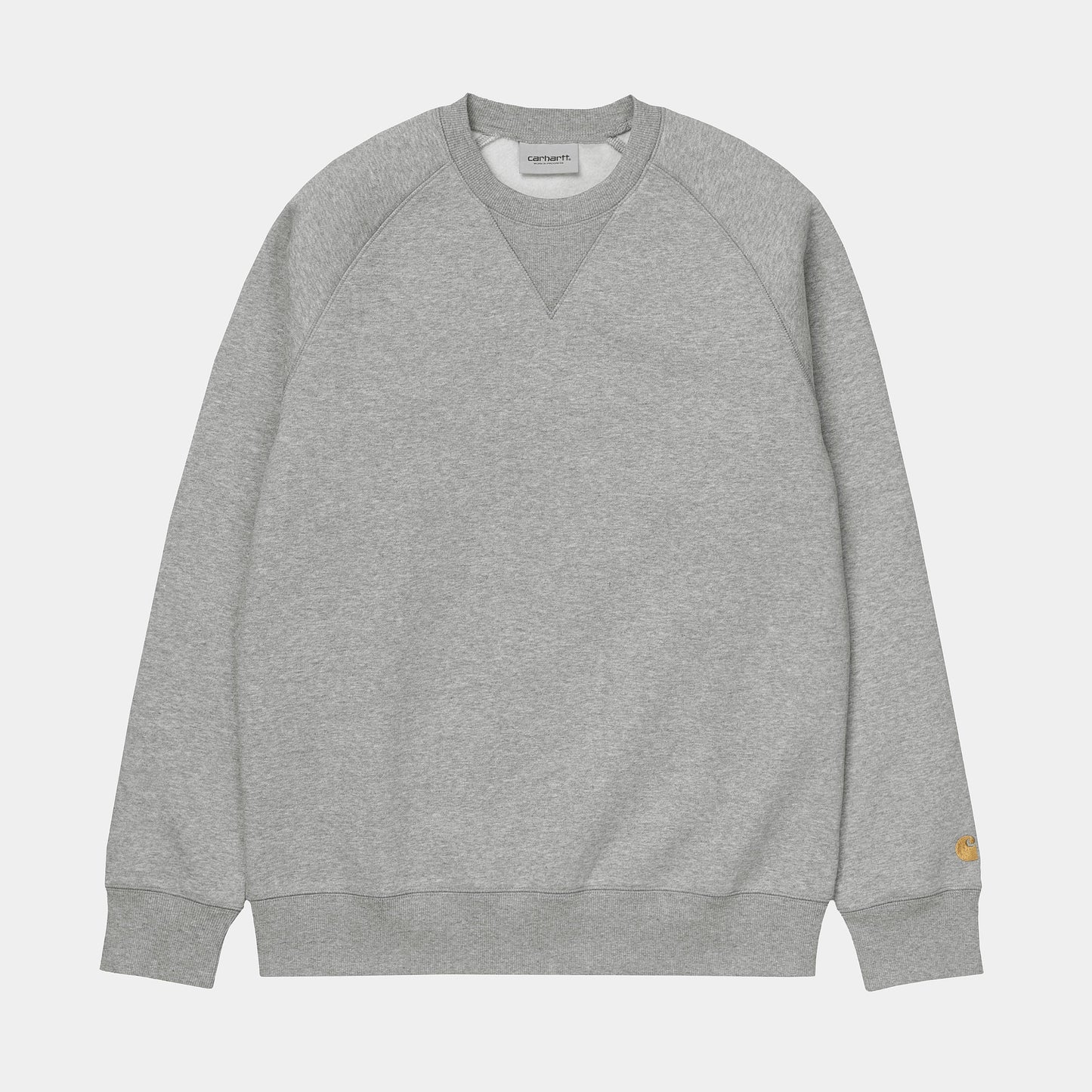 Carhartt WIP Chase Sweat in Grey Heather/Gold