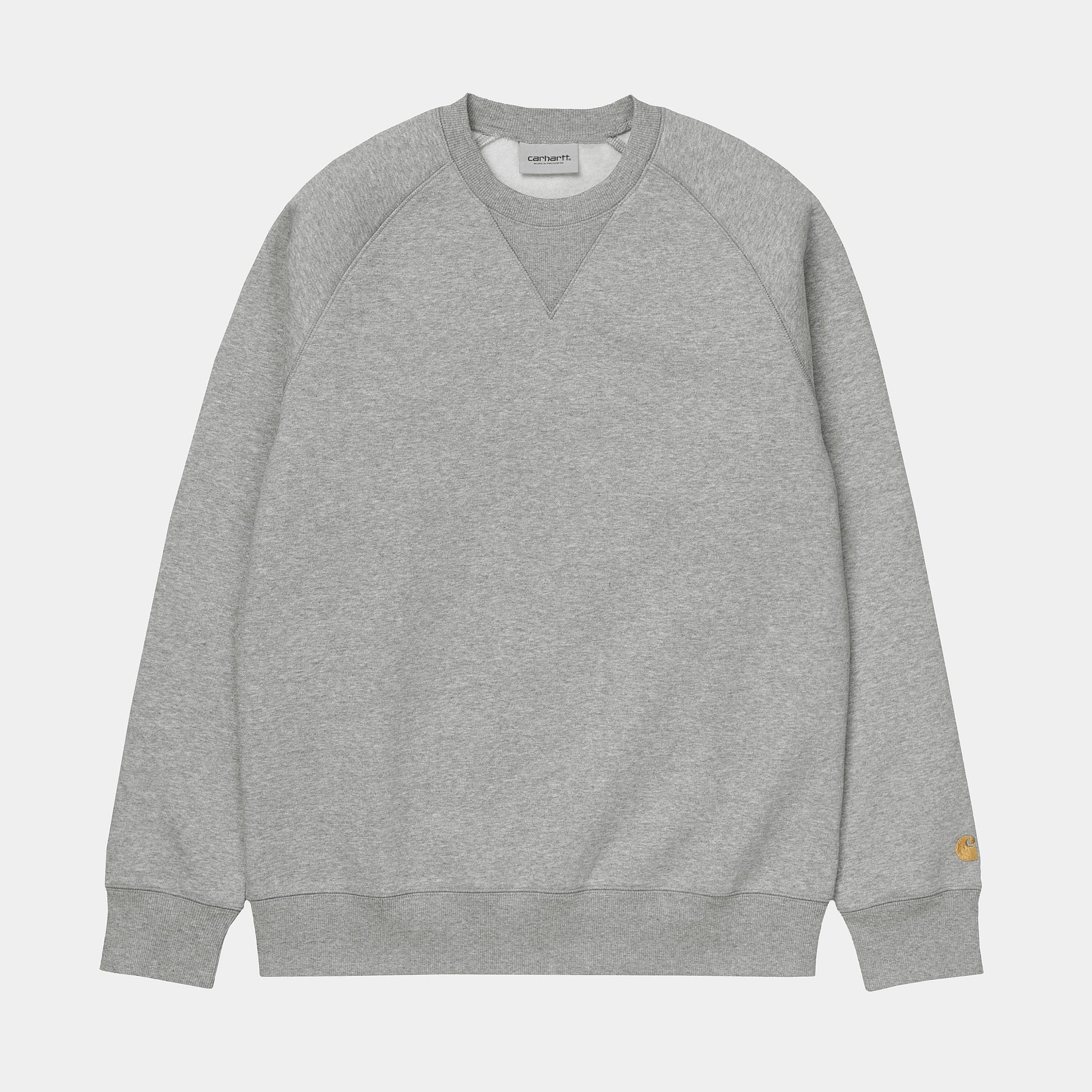 Carhartt WIP Chase Sweat in Grey Heather/Gold