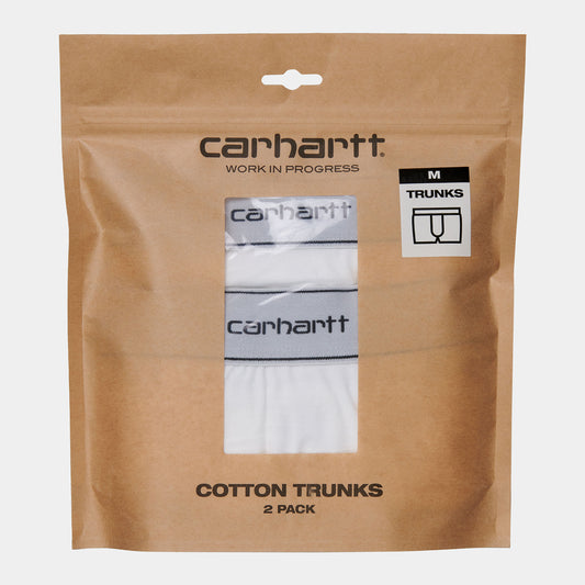 Weiße Boxershorts von Carhartt WIP in White eingepackt.