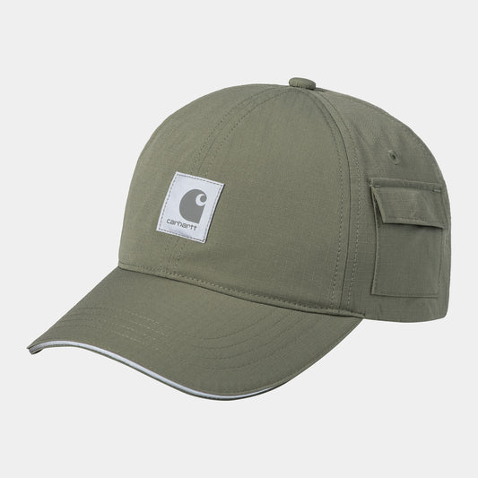 flach geschnittene cap mit offenen Verschluss aus Ripstop material in olive green