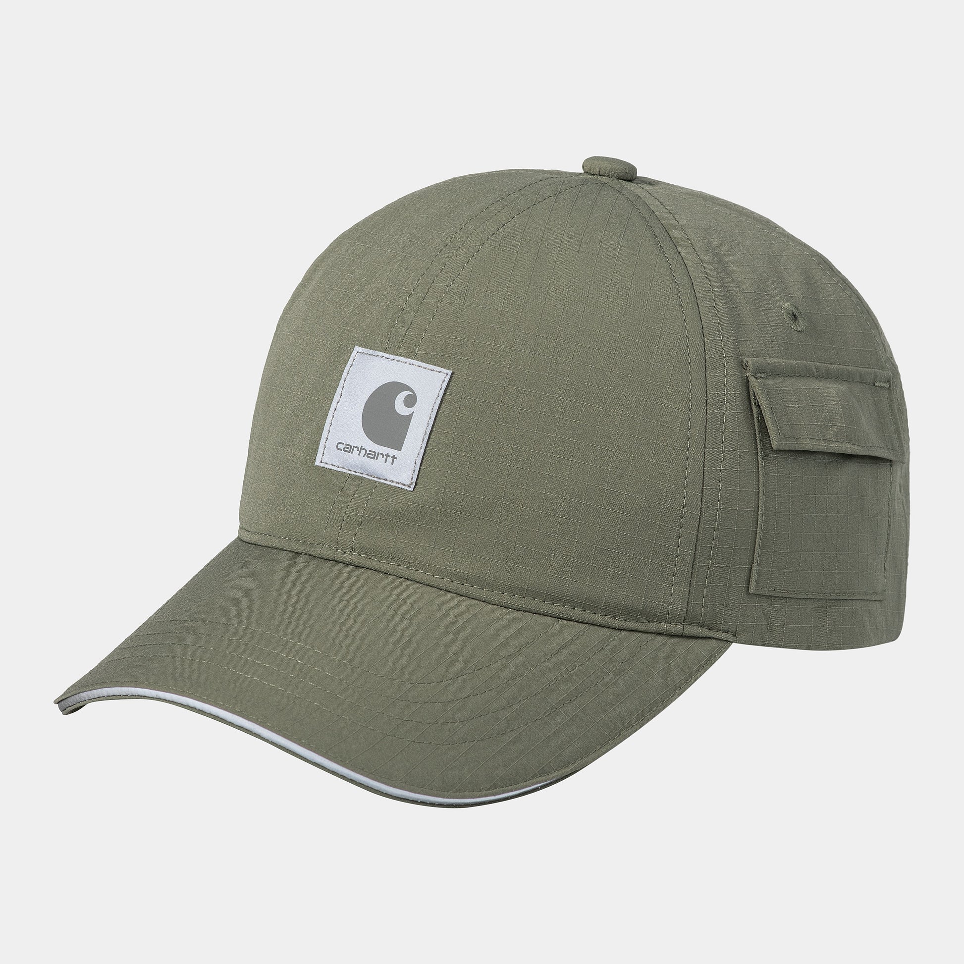 flach geschnittene cap mit offenen Verschluss aus Ripstop material in olive green