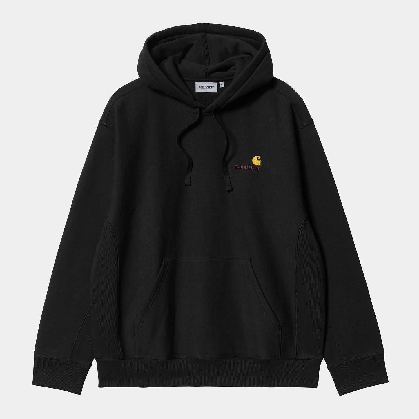 Carhartt WIP Hooded American Script Sweat in Schwarz