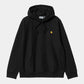 Carhartt WIP Hooded American Script Sweat in Schwarz